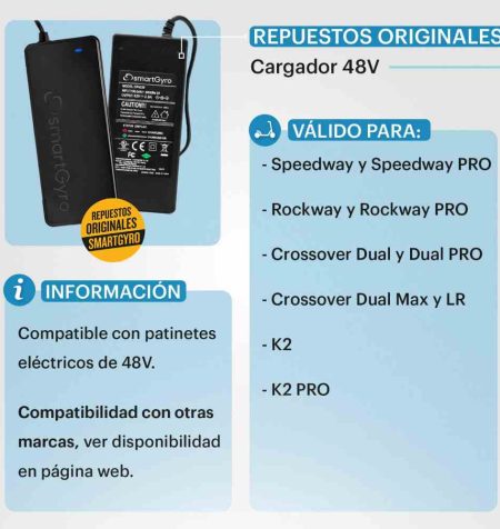 cargador-4800-48v-smartgyro-speedway-rockway-crossover-las-palmas-tenerife-canarias-patineteros-2