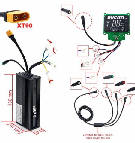 kit-controladora-+-pantalla-48v-1200w-para-ducati-conector-xt90 -las-palmas-tenerife-canarias-1