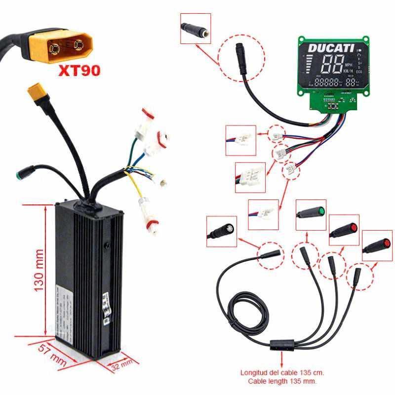 kit-controladora-+-pantalla-48v-1200w-para-ducati-conector-xt90 -las-palmas-tenerife-canarias-1